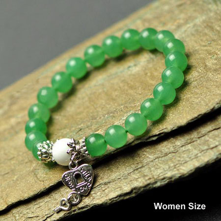Libra birthstone Green Gemstone pulseiras para homens / mulheres